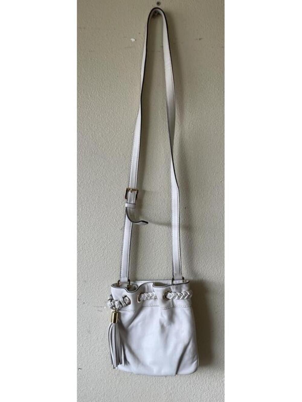 michael kors crossbody purse Light Cream Leather Gold Accents